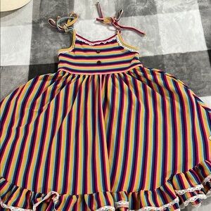 Jane and Jo Colorful Striped Kids Dress